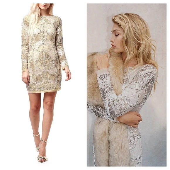 Topshop 'Gigi' Embellished Body-Con Dress (US/6) - Picture 1 of 6